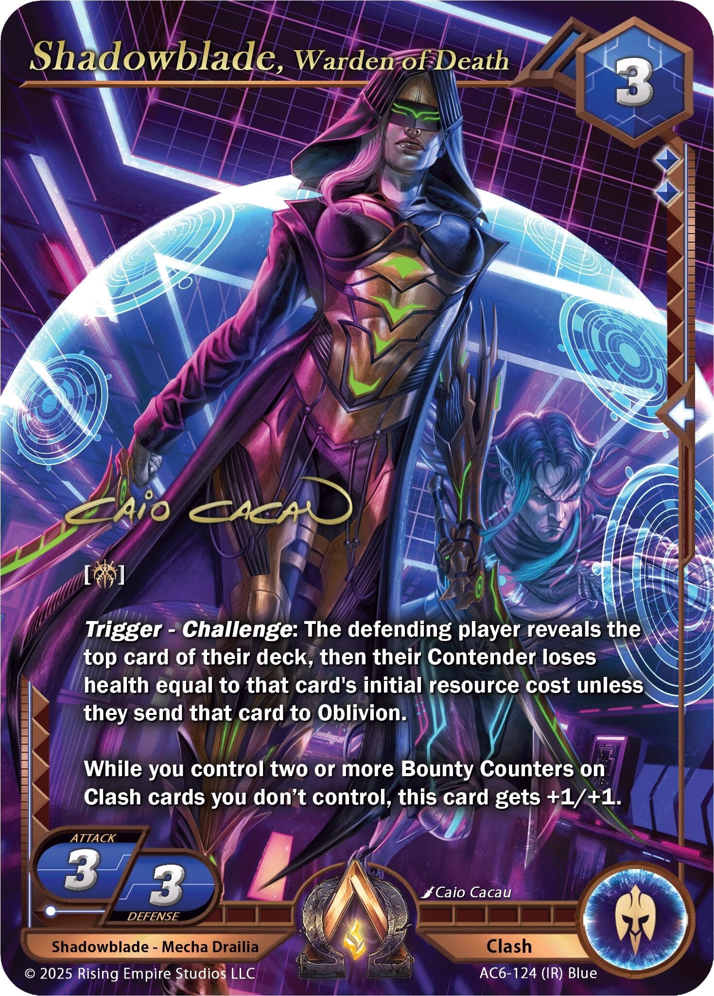Image for Shadowblade, Warden of Death (Iconic Rare) (AC6-124) (Echoes of Eternity) - Alpha Clash