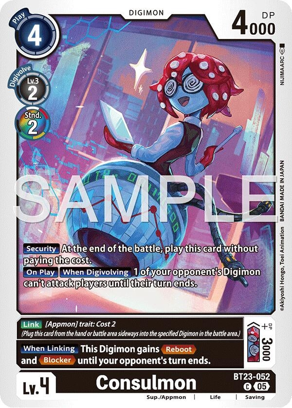 Image for Consulmon (BT23-052 C) (Hackers' Slumber) - Digimon Card Game