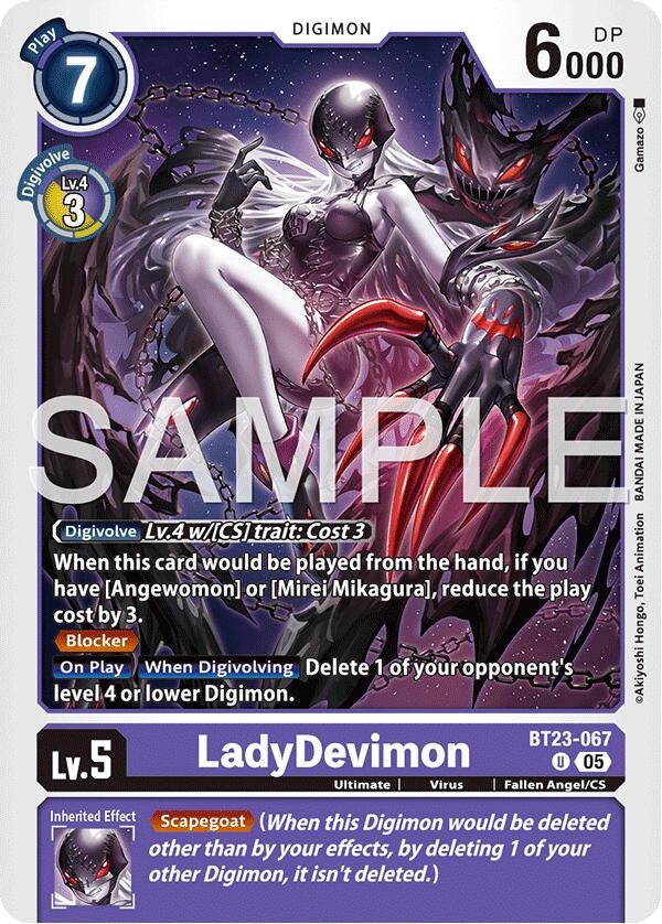 Image for LadyDevimon (BT23-067 U) (Hackers' Slumber) - Digimon Card Game