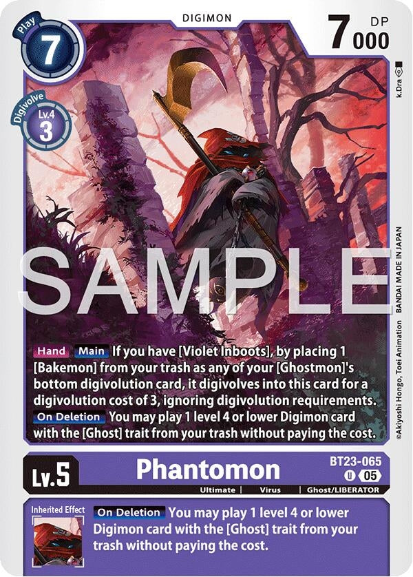 Image for Phantomon (BT23-065 U) (Hackers' Slumber) - Digimon Card Game