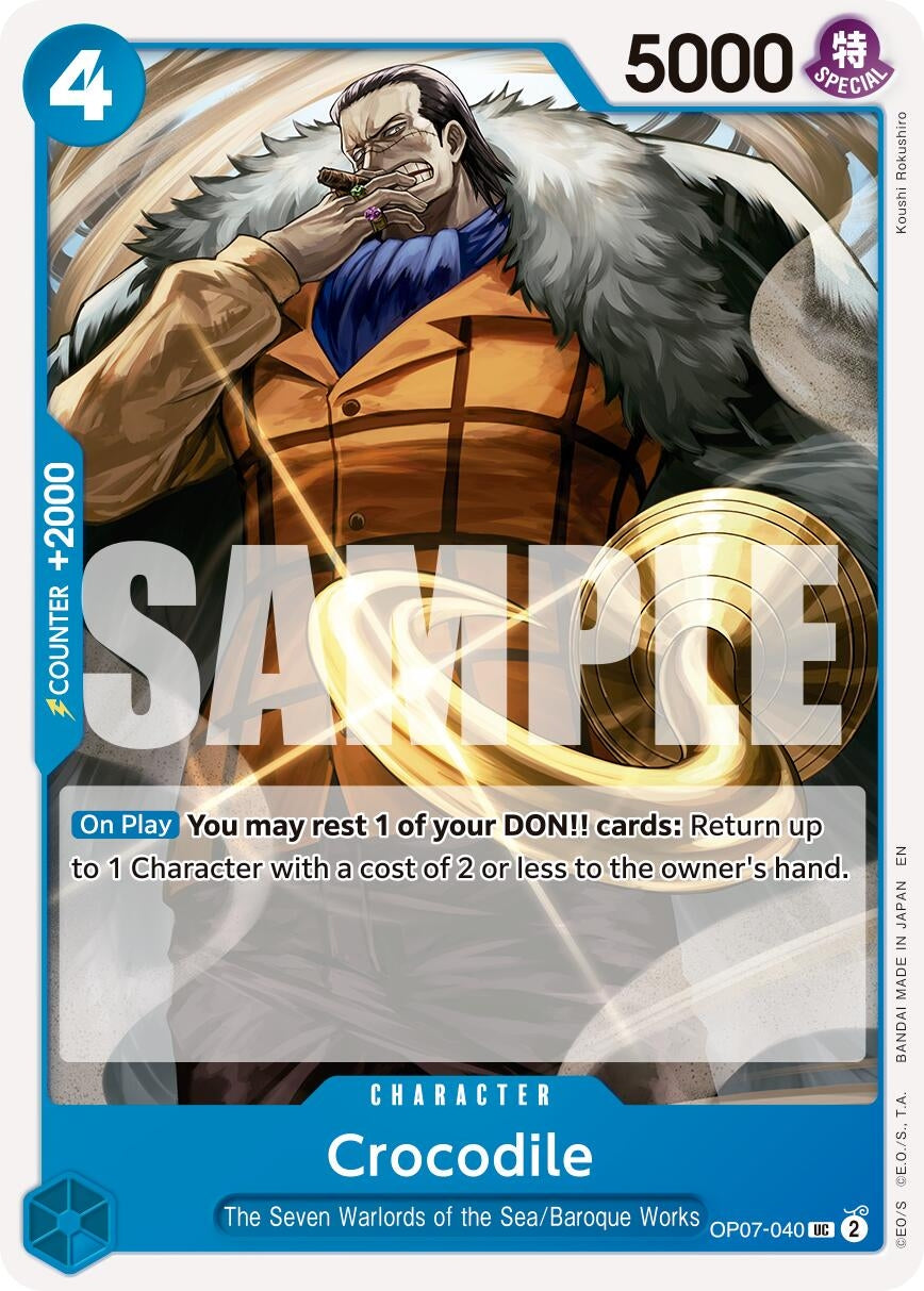 Image for Crocodile - OP07-040 (Reprint) (OP07-040) (Premium Booster -The Best- Vol. 2) - One Piece Card Game