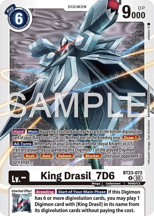 Image for King Drasil_7D6 (BT23-072 R) (Hackers' Slumber) - Digimon Card Game