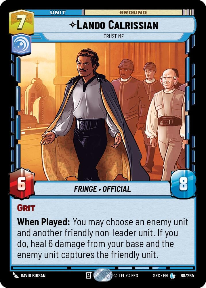 Image for Lando Calrissian - Trust Me (68/264) (Secrets of Power) - Star Wars: Unlimited