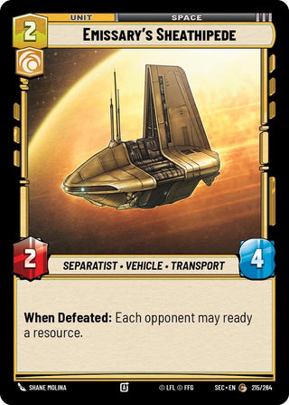 Image for Emissary's Sheathipede (215/264) (Secrets of Power) - Star Wars: Unlimited