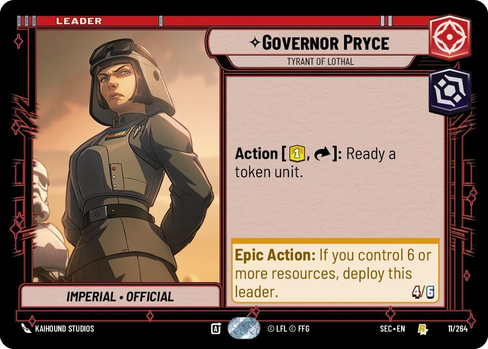 Image for Governor Pryce - Tyrant of Lothal (11/264) (Secrets of Power) - Star Wars: Unlimited