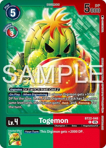 Image for Togemon (Judge Pack 2025 Wave 2) (BT22-048 C) (Cyber Eden) - Digimon Card Game