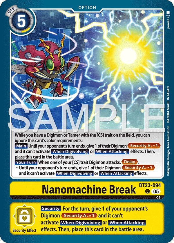 Image for Nanomachine Break (BT23-094 C) (Hackers' Slumber) - Digimon Card Game
