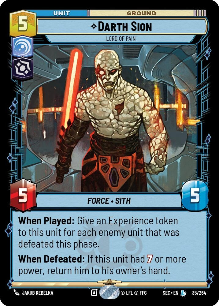 Image for Darth Sion - Lord of Pain (35/264) (Secrets of Power) - Star Wars: Unlimited