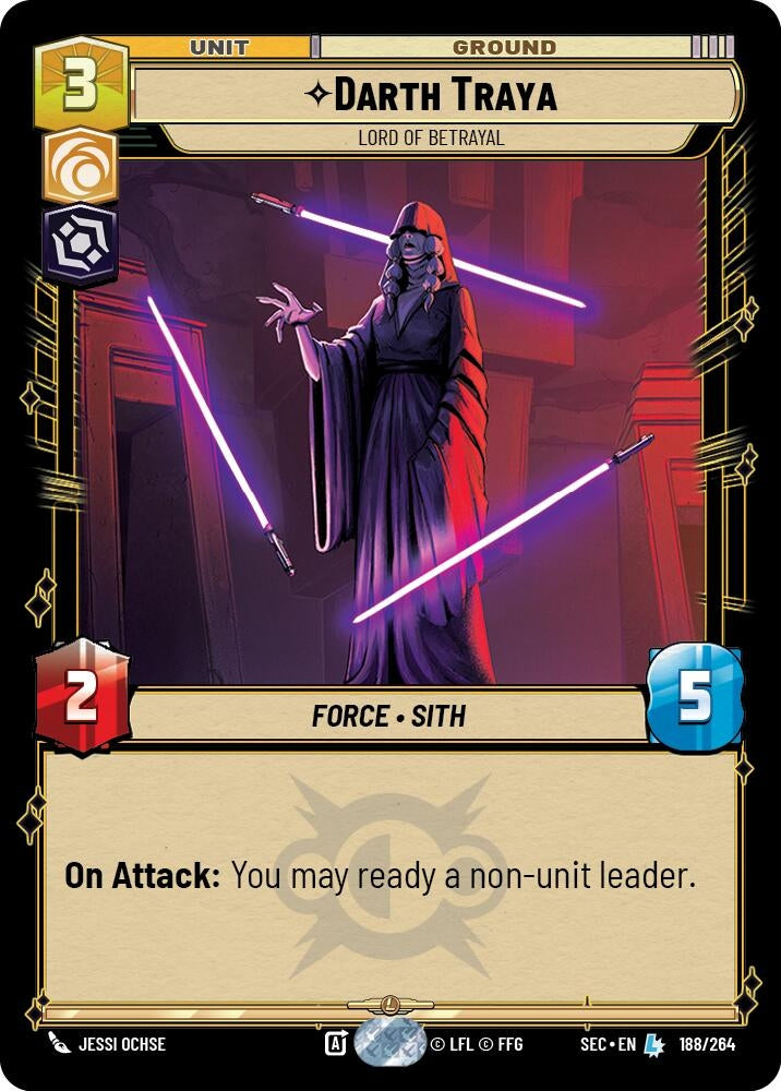 Image for Darth Traya - Lord of Betrayal (188/264) (Secrets of Power) - Star Wars: Unlimited