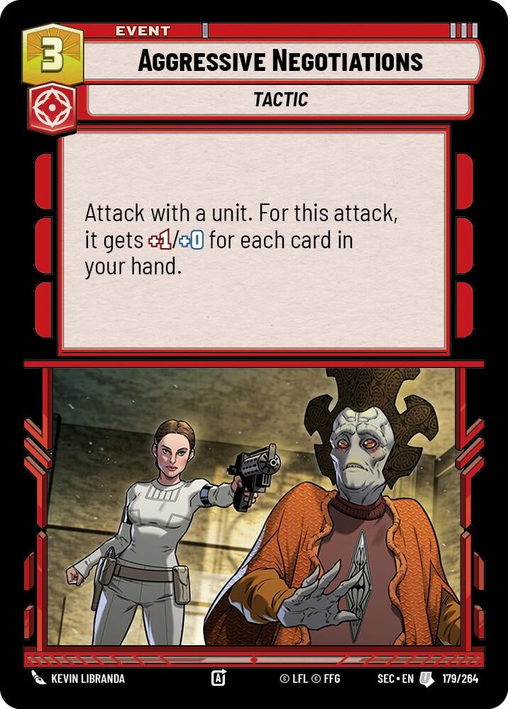 Image for Aggressive Negotiations (179/264) (Secrets of Power) - Star Wars: Unlimited