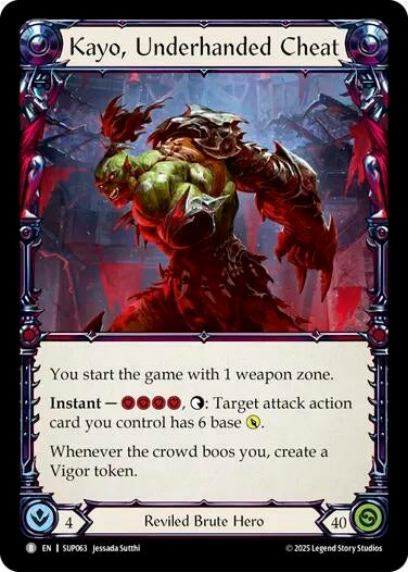Image for Kayo, Underhanded Cheat // Kayo, Strong-arm (SUP063//SUP064) - Flesh and Blood TCG