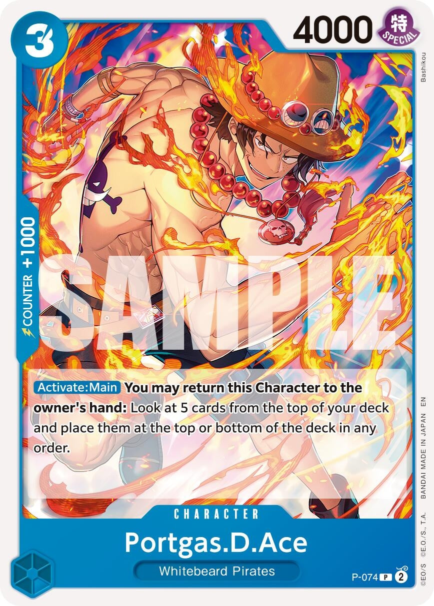 Image for Portgas.D.Ace - P-074 (Pirate Foil) (P-074) (Premium Booster -The Best- Vol. 2) - One Piece Card Game