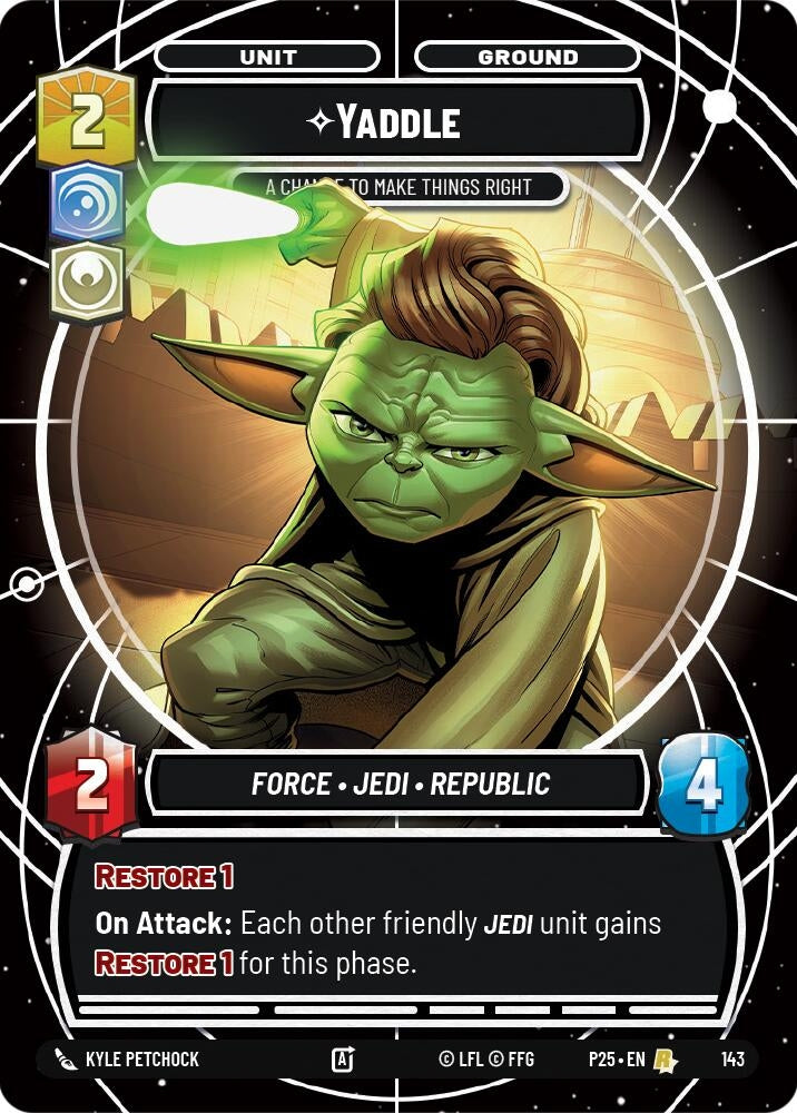 Image for Yaddle - A Chance To Make Things Right (143) (Sector and Regional Promos: Season 1) - Star Wars: Unlimited