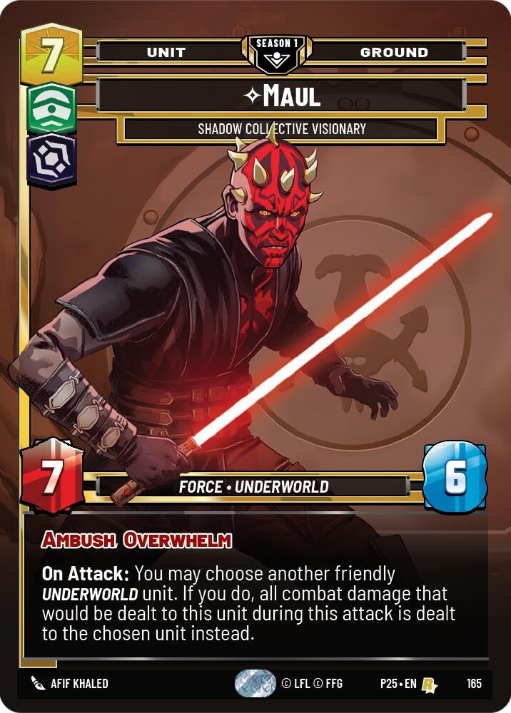 Image for Maul - Shadow Collective Visionary (165) (165) (Sector and Regional Promos: Season 1) - Star Wars: Unlimited