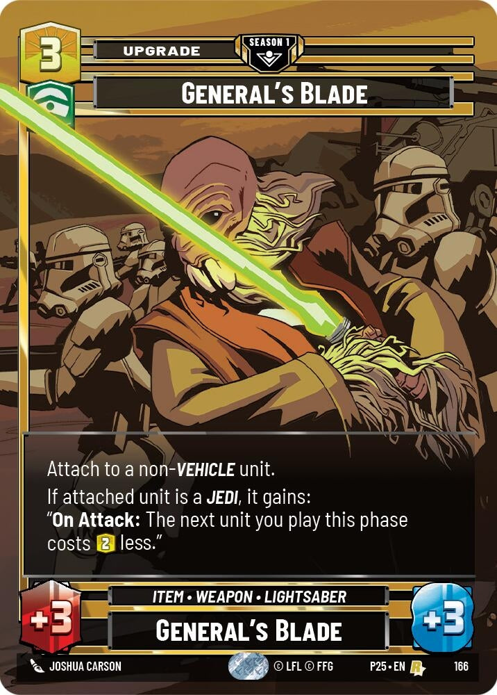 Image for General's Blade (166) (166) (Sector and Regional Promos: Season 1) - Star Wars: Unlimited
