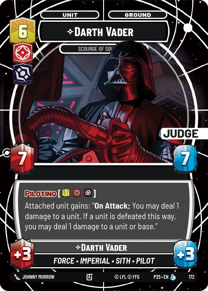 Image for Darth Vader - Scourge of Squadrons (Judge) (172) (Judge Promos) - Star Wars: Unlimited