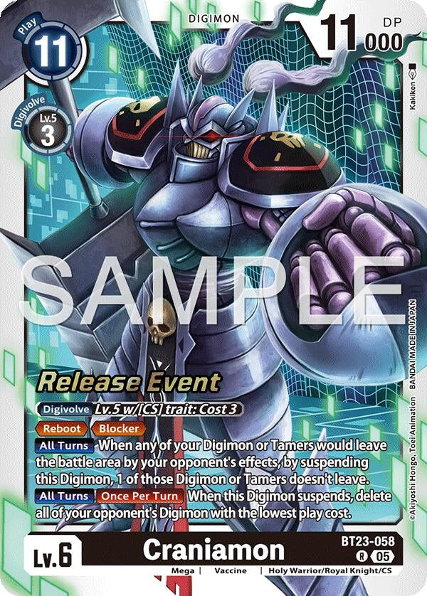 Image for Craniamon (BT23-058 R) (Hackers' Slumber Release Event Cards) - Digimon Card Game