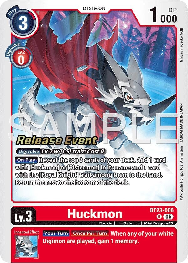 Image for Huckmon (BT23-006 R) (Hackers' Slumber Release Event Cards) - Digimon Card Game