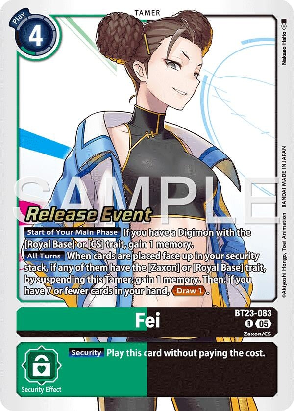 Image for Fei (BT23-083 R) (Hackers' Slumber Release Event Cards) - Digimon Card Game