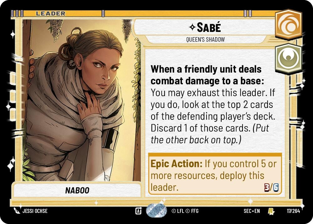 Image for Sabé - Queen's Shadow (17/264) (Secrets of Power) - Star Wars: Unlimited