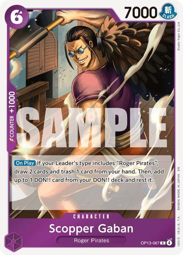 Scopper Gaban (OP13-067) (Carrying On His Will)