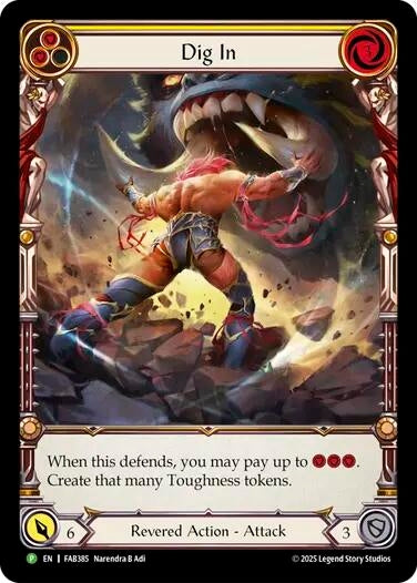 Image for Dig In (Yellow) - FAB385 (FAB384) - Flesh and Blood TCG
