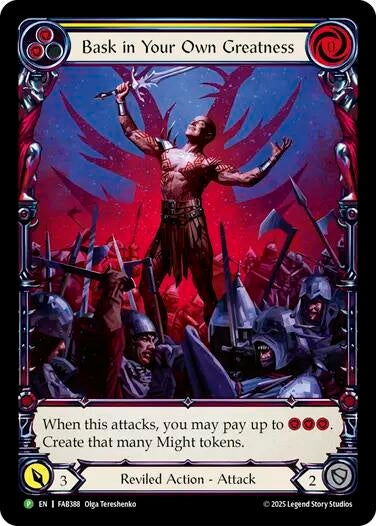 Image for Bask in Your Own Greatness (Yellow) - FAB388 (FAB388) - Flesh and Blood TCG