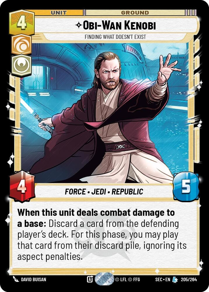 Image for Obi-Wan Kenobi - Finding What Doesn't Exist (205/264) (Secrets of Power) - Star Wars: Unlimited