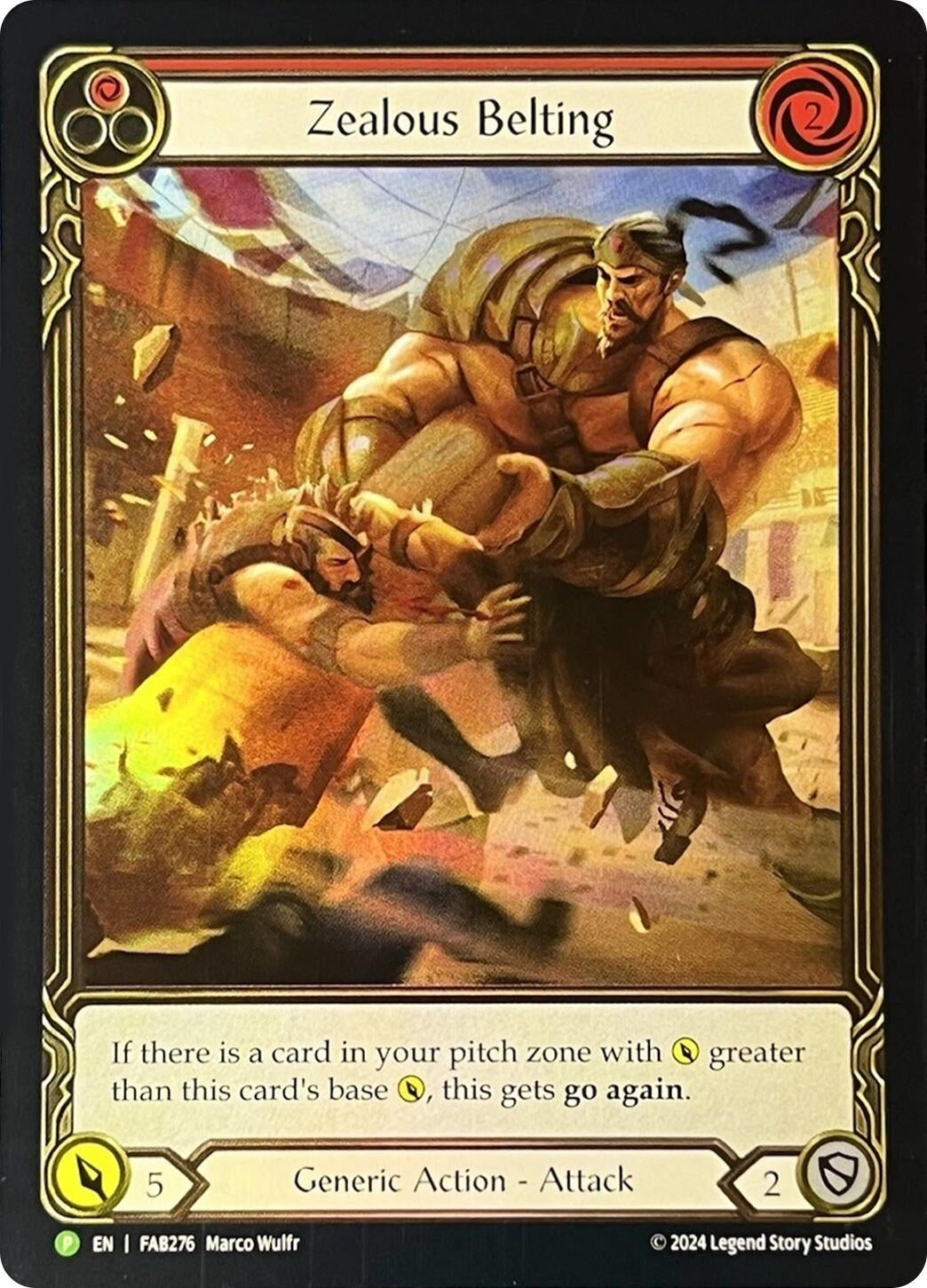 Image for Zealous Belting (Extended Art) - FAB276 (FAB276) - Flesh and Blood TCG