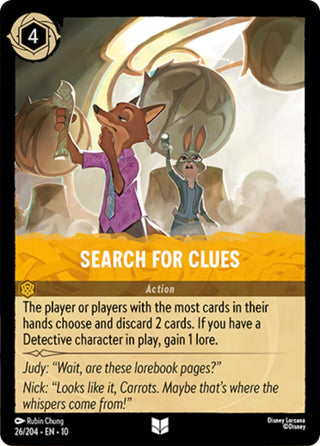 Image for Search For Clues (26/204) (Whispers in the Well) - Disney Lorcana
