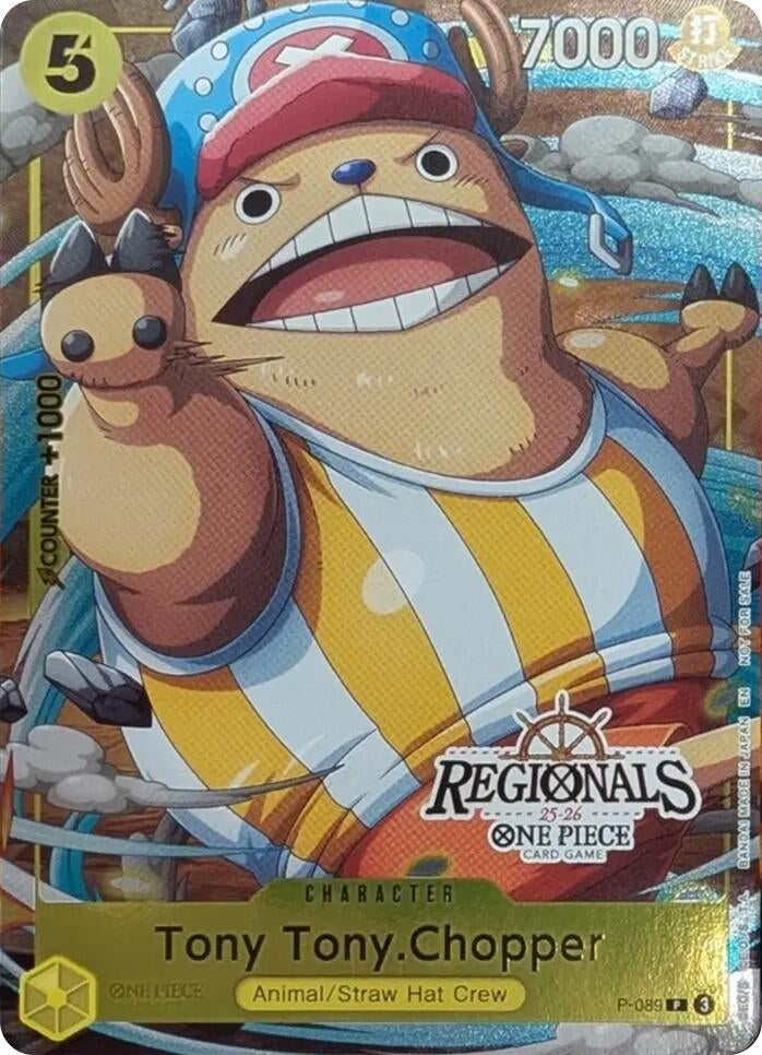 Image for Tony Tony.Chopper (CS 25-26 Regionals Textured Chase Promo) (P-089) (One Piece Promotion Cards) - One Piece Card Game