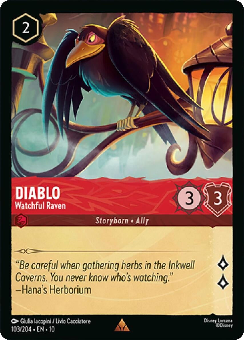 Image for Diablo - Watchful Raven (Whispers in the Well) - Disney Lorcana