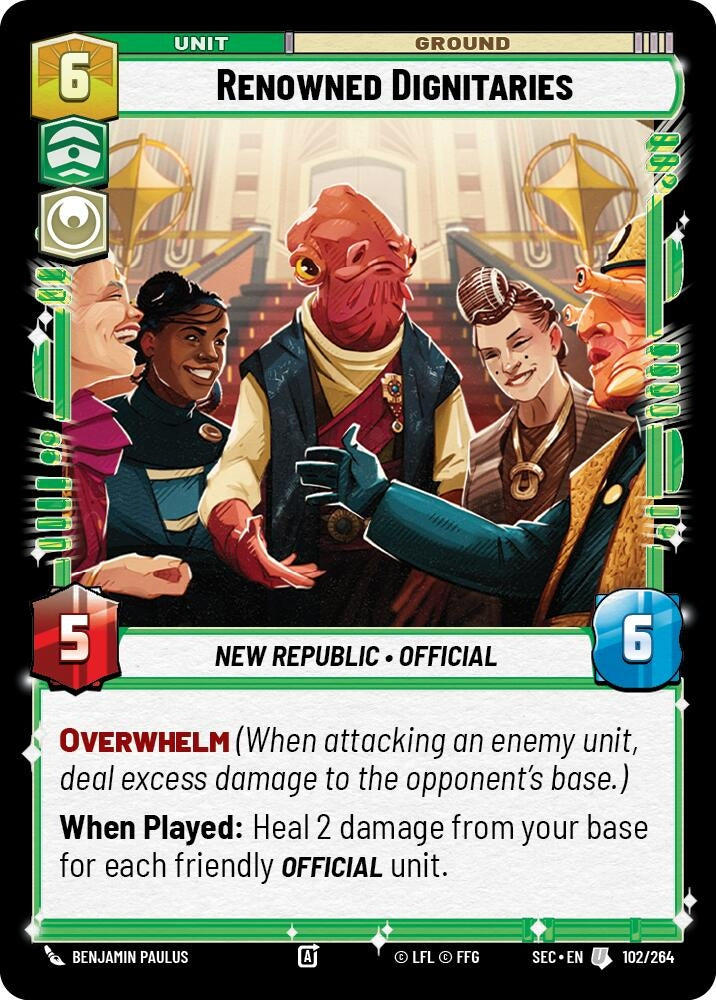 Image for Renowned Dignitaries (102/264) (Secrets of Power) - Star Wars: Unlimited
