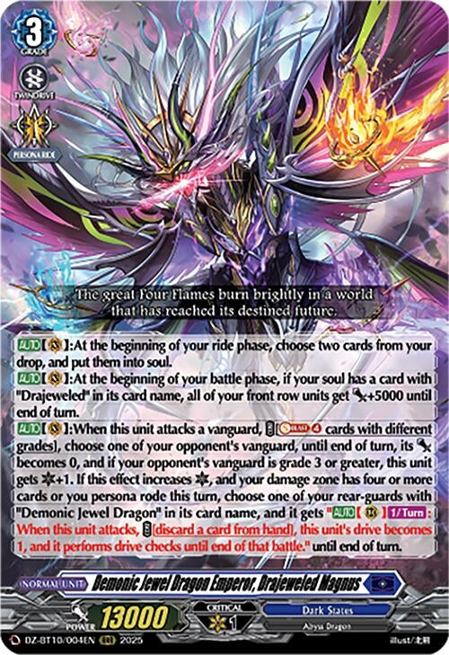 Image for Demonic Jewel Dragon Emperor, Drajeweled Magnus (DZ-BT10/004EN) (DZ-BT10: Dragonsoul Resonance) - Cardfight Vanguard