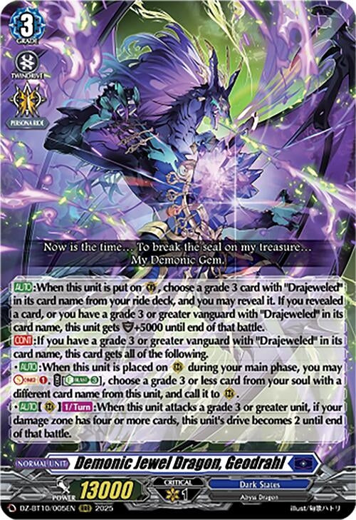 Image for Demonic Jewel Dragon, Geodrahl (DZ-BT10/005EN) (DZ-BT10: Dragonsoul Resonance) - Cardfight Vanguard