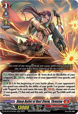 Image for Sharp Bullet of Dust Storm, Thruston (DZ-BT10/019EN) (DZ-BT10: Dragonsoul Resonance) - Cardfight Vanguard