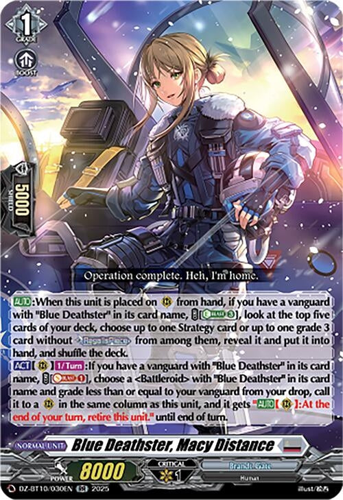 Image for Blue Deathster, Macy Distance (DZ-BT10/030EN) (DZ-BT10: Dragonsoul Resonance) - Cardfight Vanguard