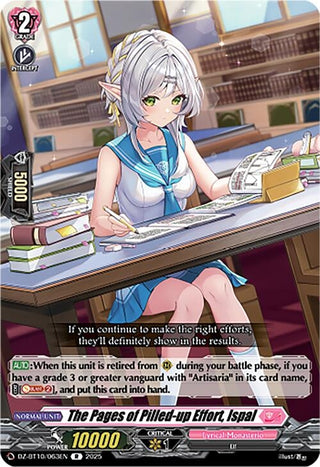 Image for The Pages of Pilled-up Effort, Ispal (DZ-BT10/063EN) (DZ-BT10: Dragonsoul Resonance) - Cardfight Vanguard