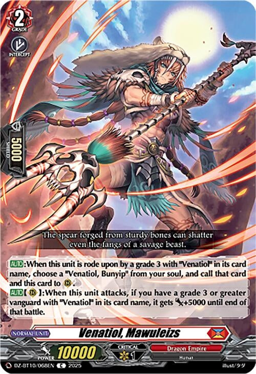 Image for Venatiol, Mawuleizs (DZ-BT10/068EN) (DZ-BT10: Dragonsoul Resonance) - Cardfight Vanguard