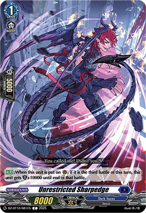 Image for Unrestricted Sharpedge (DZ-BT10/081EN) (DZ-BT10: Dragonsoul Resonance) - Cardfight Vanguard