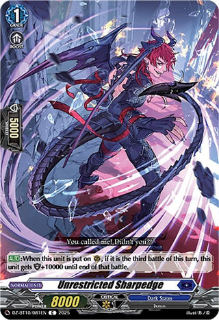 Image for Unrestricted Sharpedge (DZ-BT10/081EN) (DZ-BT10: Dragonsoul Resonance) - Cardfight Vanguard