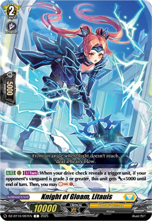 Image for Knight of Gloam, Litauis (DZ-BT10/097EN) (DZ-BT10: Dragonsoul Resonance) - Cardfight Vanguard