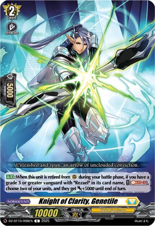 Image for Knight of Clarity, Genetile (DZ-BT10/098EN) (DZ-BT10: Dragonsoul Resonance) - Cardfight Vanguard