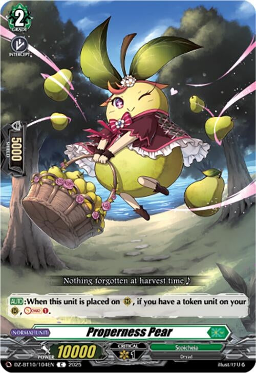 Image for Properness Pear (DZ-BT10/104EN) (DZ-BT10: Dragonsoul Resonance) - Cardfight Vanguard