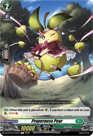 Image for Properness Pear (DZ-BT10/104EN) (DZ-BT10: Dragonsoul Resonance) - Cardfight Vanguard