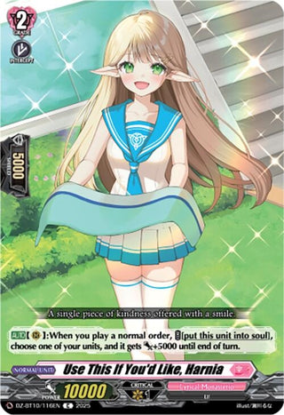 Image for Use This If You'd Like, Harnia (DZ-BT10/116EN) (DZ-BT10: Dragonsoul Resonance) - Cardfight Vanguard