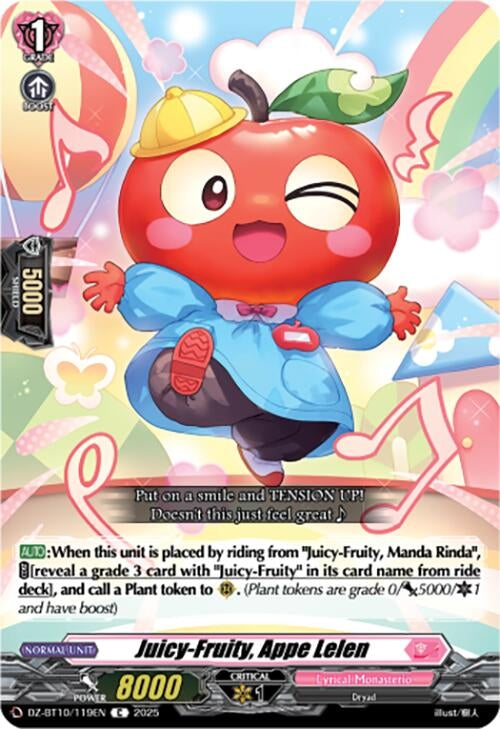 Image for Juicy-Fruity, Appe Lelen (DZ-BT10/119EN) (DZ-BT10: Dragonsoul Resonance) - Cardfight Vanguard