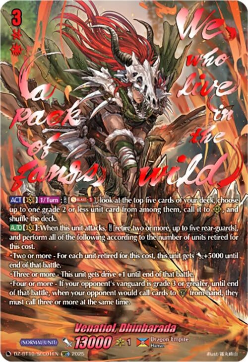 Image for Venatiol, Dhinbarada (SEC) (DZ-BT10/SEC01EN) (DZ-BT10: Dragonsoul Resonance) - Cardfight Vanguard