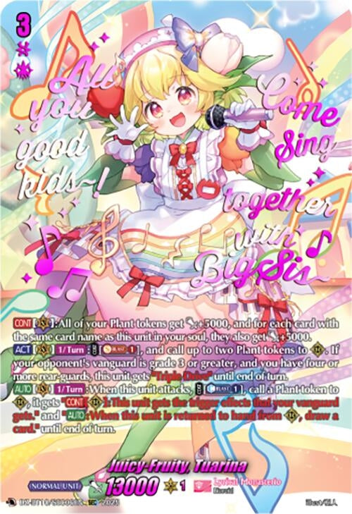 Image for Juicy-Fruity, Tuarina (SEC) (DZ-BT10/SEC06EN) (DZ-BT10: Dragonsoul Resonance) - Cardfight Vanguard