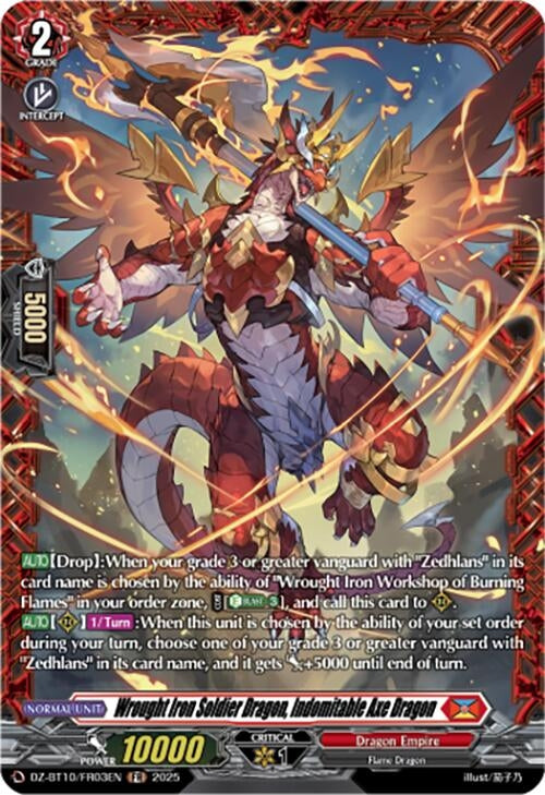 Image for Wrought Iron Soldier Dragon, Indomitable Axe Dragon (FR) (DZ-BT10/FR03EN) (DZ-BT10: Dragonsoul Resonance) - Cardfight Vanguard